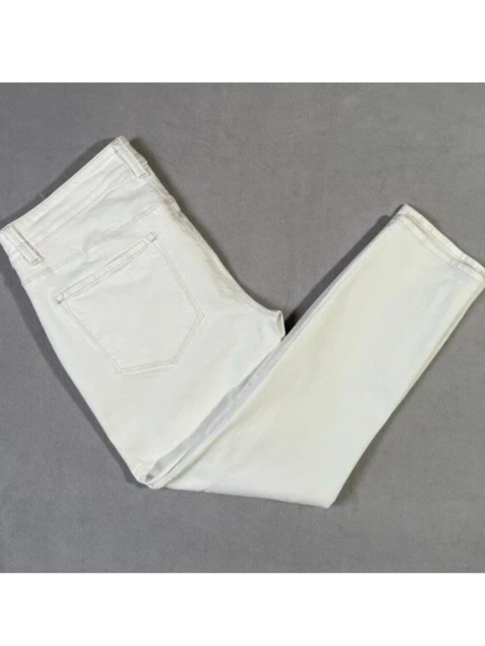 Ann Taylor Modern Fit Ankle Cropped Jeans White Straight Leg Size 6